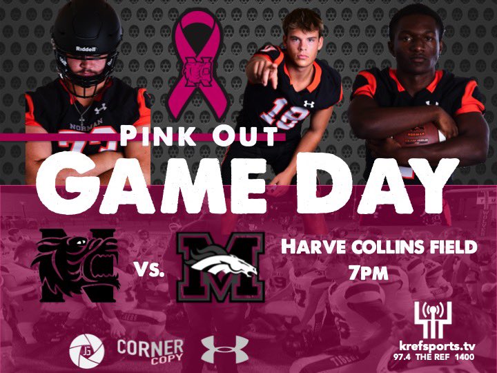 nhstigerfb's tweet photo. Itβs Game Day! 7:00 kickoff tonight against Mustang at the Harve! Pink Out!! #playingforacause #rememberthechain Go Tigers & Fight On! https://t.co/QhIQIK1PUl