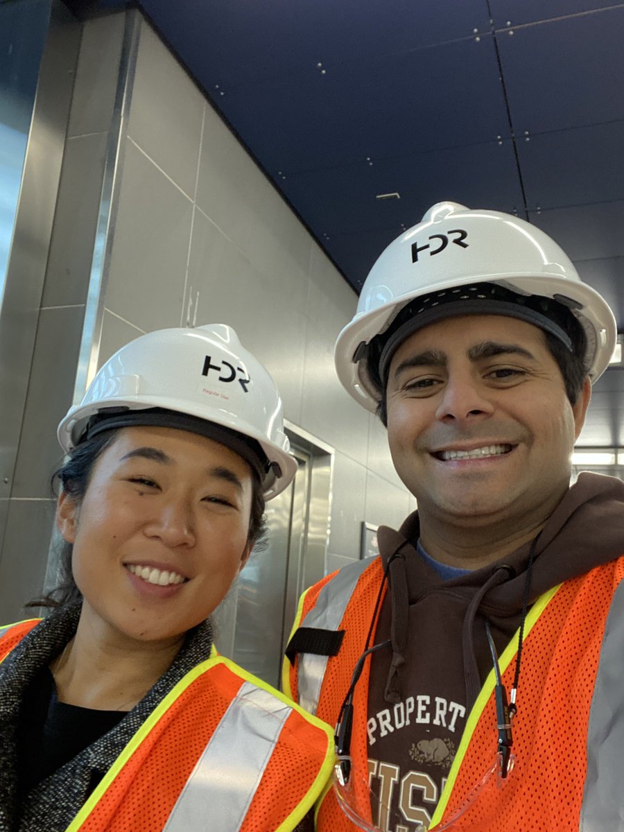 HeBuildsTransit's tweet photo. Ontario Line TA team doing a Pape Station site visit this morning as we prep for the next phases of the project #BuildingTransit https://t.co/4N9inJN6vg