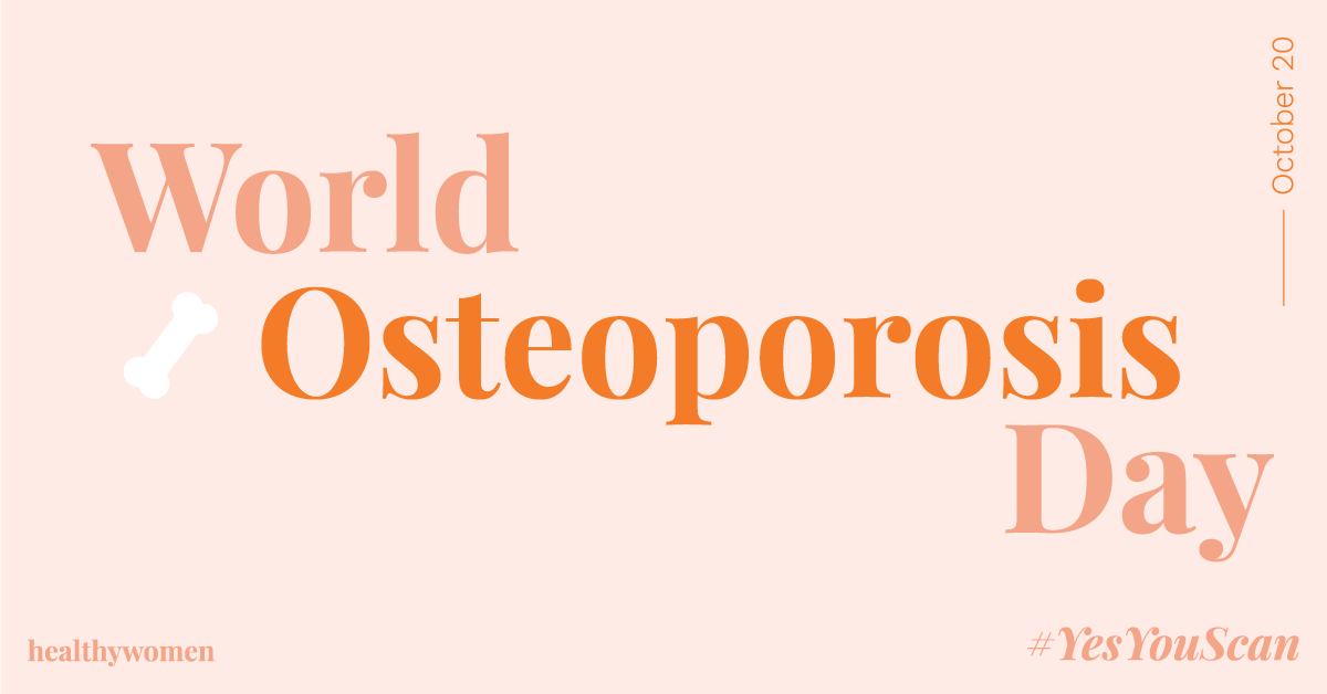 #WorldOsteoporosisDay is the perfect time to encourage loved ones to get a
DXA scan. It measures bone density and helps assess your risk of #osteoporosis. 

Take the pledge to prioritize #BoneHealth today! #YesYouScan prevent the disease.
healthywomen.org/yesyouscan