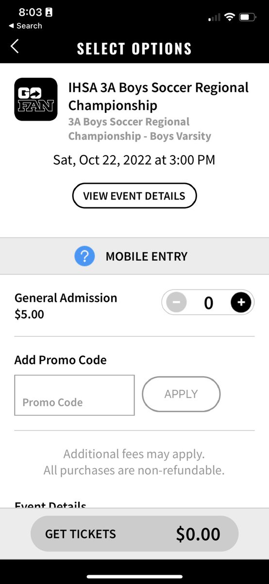 Tickets for Saturday’s (10/22) Soccer Regional Championship match (@ Round Lake HS - 3 pm) can be purchased on the GoFan app. Just search under Round Lake HS. $5 if purchased on GoFan / $6 if purchased at the stadium. @lzhsathletes @LZHSStudCo @LZHSBEARS @LZHSBearBooster