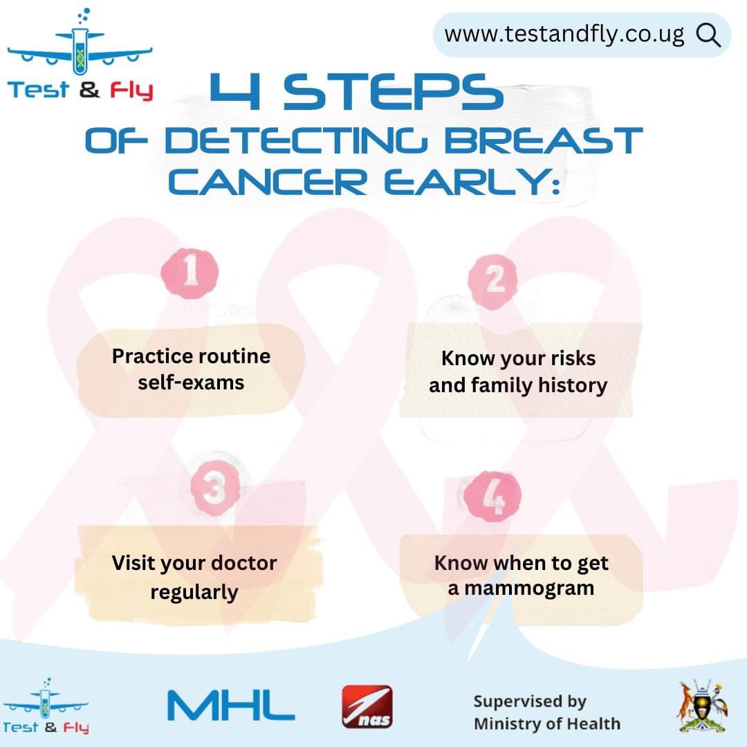testandfly's tweet image. As we celebrate the #breastcancerawarenessMonth, here are the 4 easy steps that will help you detect it in its early stages.

#breastcancer #TestAndFly #HealthyLiving #health
