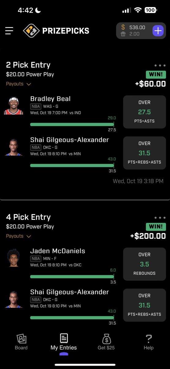 T_Chaney10's tweet photo. Big night from the NBA! Shoutout to @WHSportsBetting for the picks! ✅✅✅ https://t.co/o0SykOs5pV