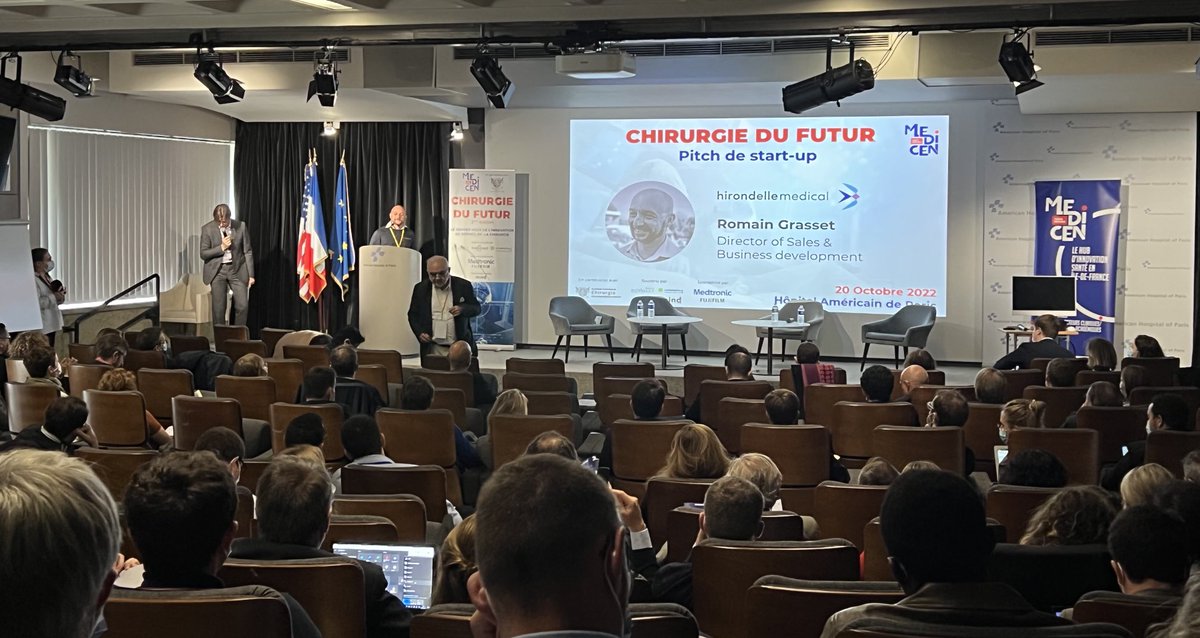 Hirondelle Medical invité sur la Chirurgie du Futur organisé par ⁦<a href="/Pole_Medicen/">Medicen Paris Region</a>⁩ - un grand merci pour cette mise en lumière afin de mettre en avant une nouvelle prise en charge des patients dans la chirurgie du rachis.