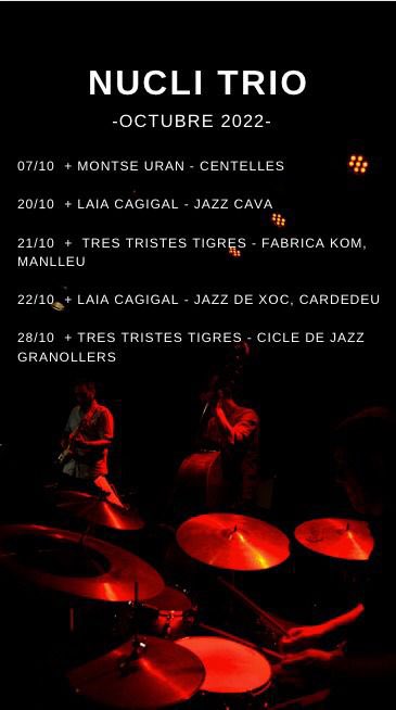 Dvinolas's tweet photo. Vinga va que avui #nuclitrio comencem el cap de setmana i ho fem fent aquest #NucliTrioConvida @laiacagigal a la @jazzcava de #Vic i ens fa molta il·lusió, primer concert d’uns quants, va veniu!😁 #arrencantmotors #livemusic #jazzguitartrio #jazz https://t.co/mt2YEJTg4N