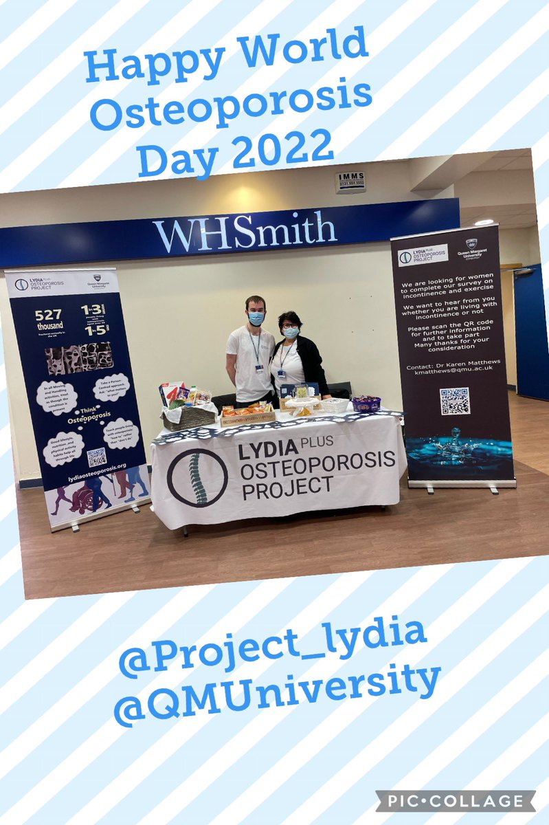 At the @RIE_Lothian  celebrating 
 #worldosteoporosisday 2022!

Our @QMUBScHonsNurs nursing student 🙌@RossMac1301  
@project_lydia 
@QMUniversity 

#StepUpForBoneHealth 
is everyone business!