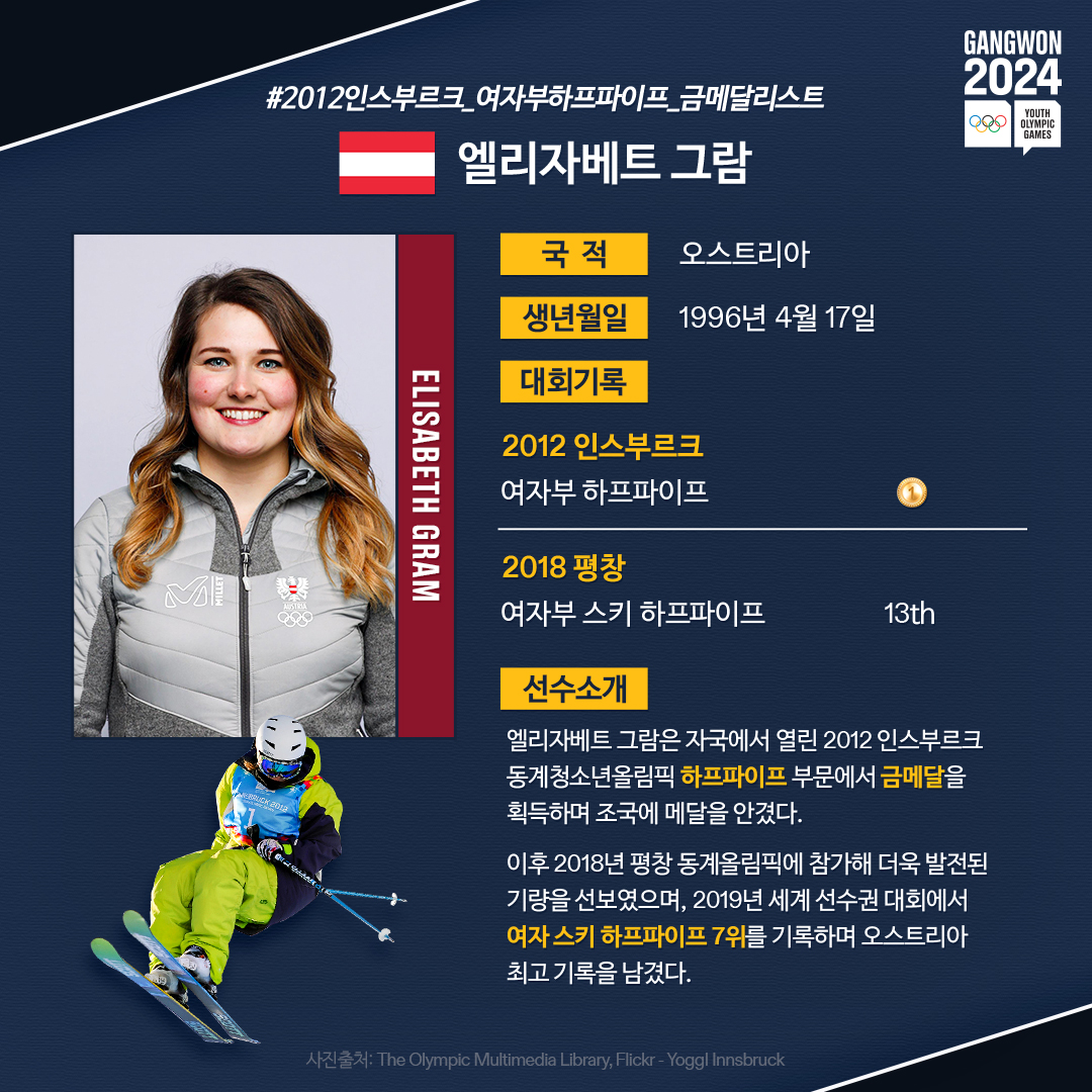 강원2024 #선수소개 ⭐종목별 선수 소개⭐⑭ #프리스타일스키 동계 청소년올림픽을 빛냈던 선수들, 과연 누가 있을까요? 뛰어난 기량으로  추운 겨울을 뜨겁게 만들었던 역대 메달 수상자들을 함께 만나보시죠!🔥 ✨자세한 내용은 인스타그램에서 확인하세요✨ https://t  ..., image size:1080x1080