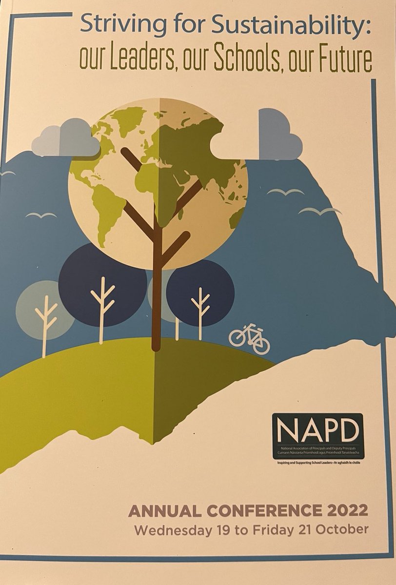 Best wishes to @NAPD_IE on your annual conference. Looking forward to hearing more about sustainable leadership at post-primary level. @Education_Ire @cslireland
