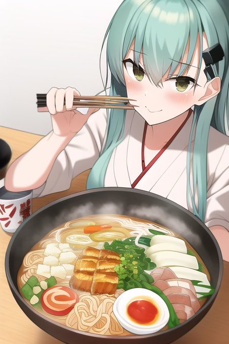 【AI使用】流行りの?鈴谷にラーメン食べるように指示してみました。🍜
ごめんな、鈴谷…あとで好きな物好きなだけ奢ってやるから_(:3 」∠)_ 