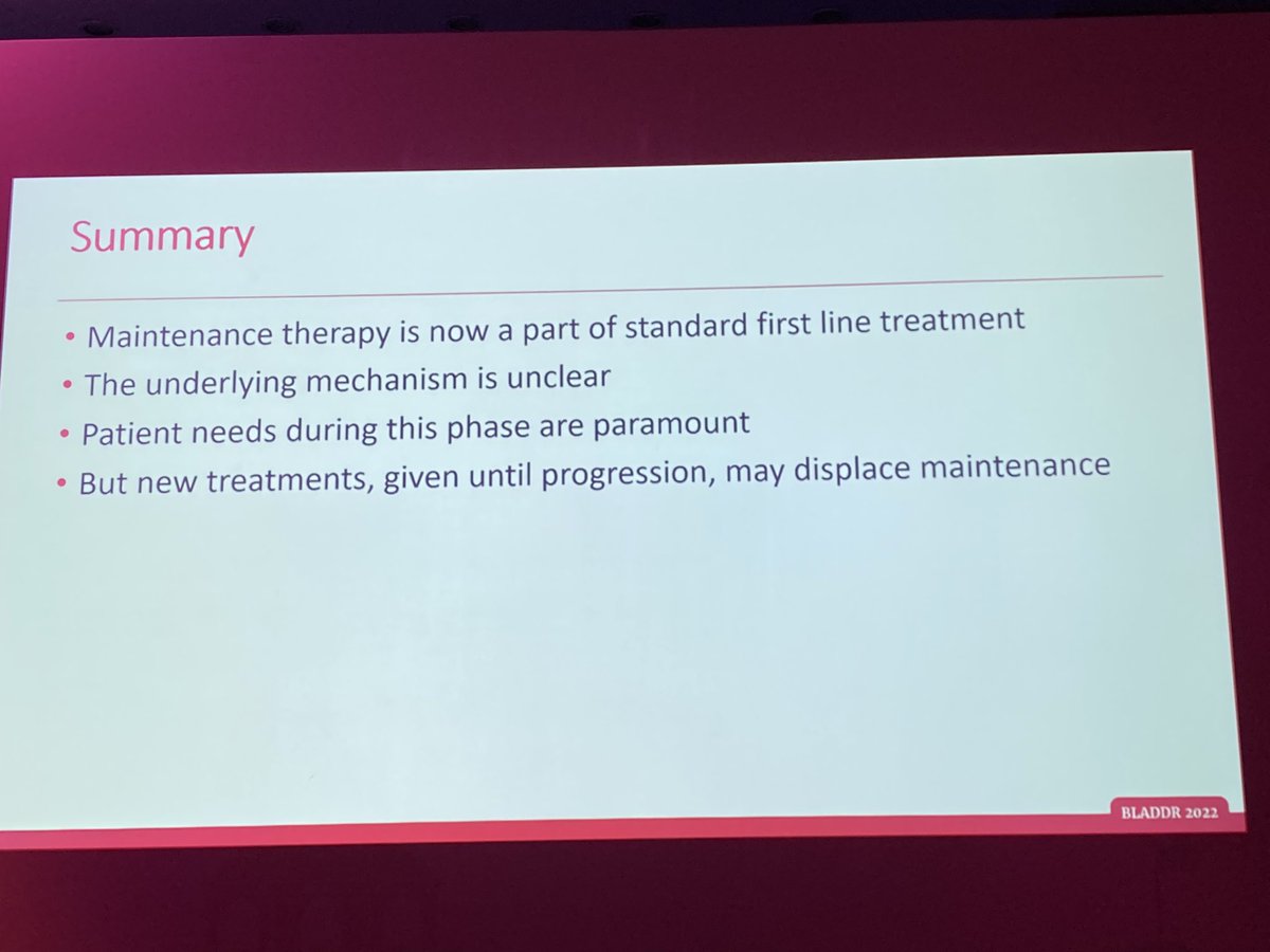 Rob Jones on maintenance in #bladdercancer #BLADDR22