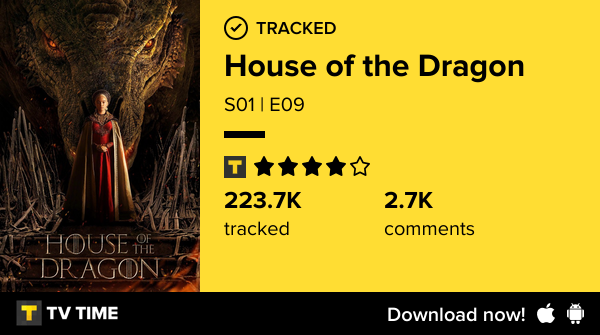 bbhyunes's tweet photo. I've just watched episode S01 | E09 of House of the Dragon! #houseofthedragon  https://t.co/2oVoZuRRmT #tvtime https://t.co/IMtdp7S7G2