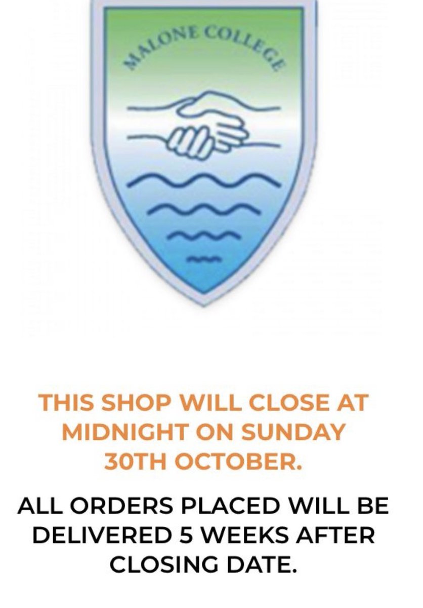 MaloneCollege's tweet photo. This is the last opportunity in 2022 to order our PE kit. Please click on the link below to place an order before the window closes🏋🏾‍♂️🏌️⚽️🥎🏉🏐🥅🥊🚴 @MaloneCollegePE 

https://t.co/cb3ntubV0X https://t.co/lbpQom4eMS