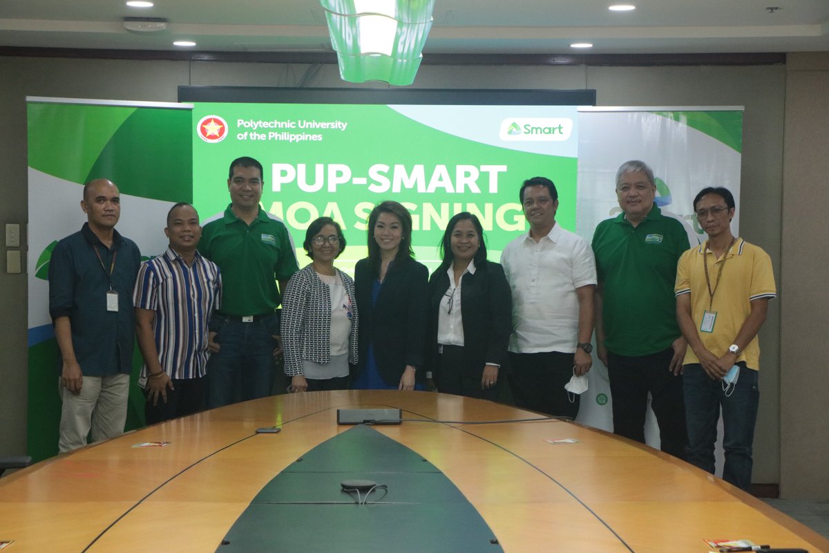 pldt's tweet photo. PLDT and @LiveSmart signed another phase of partnership with @ThePUPOfficial under the Smart Wireless Engineering Education Program (SWEEP), the first and longest-running industry-academe linkage in the PH established in 2003. #LearnSmart #SmartSWEEP | https://t.co/xCWBfI0IZp https://t.co/Eh102PEbJE