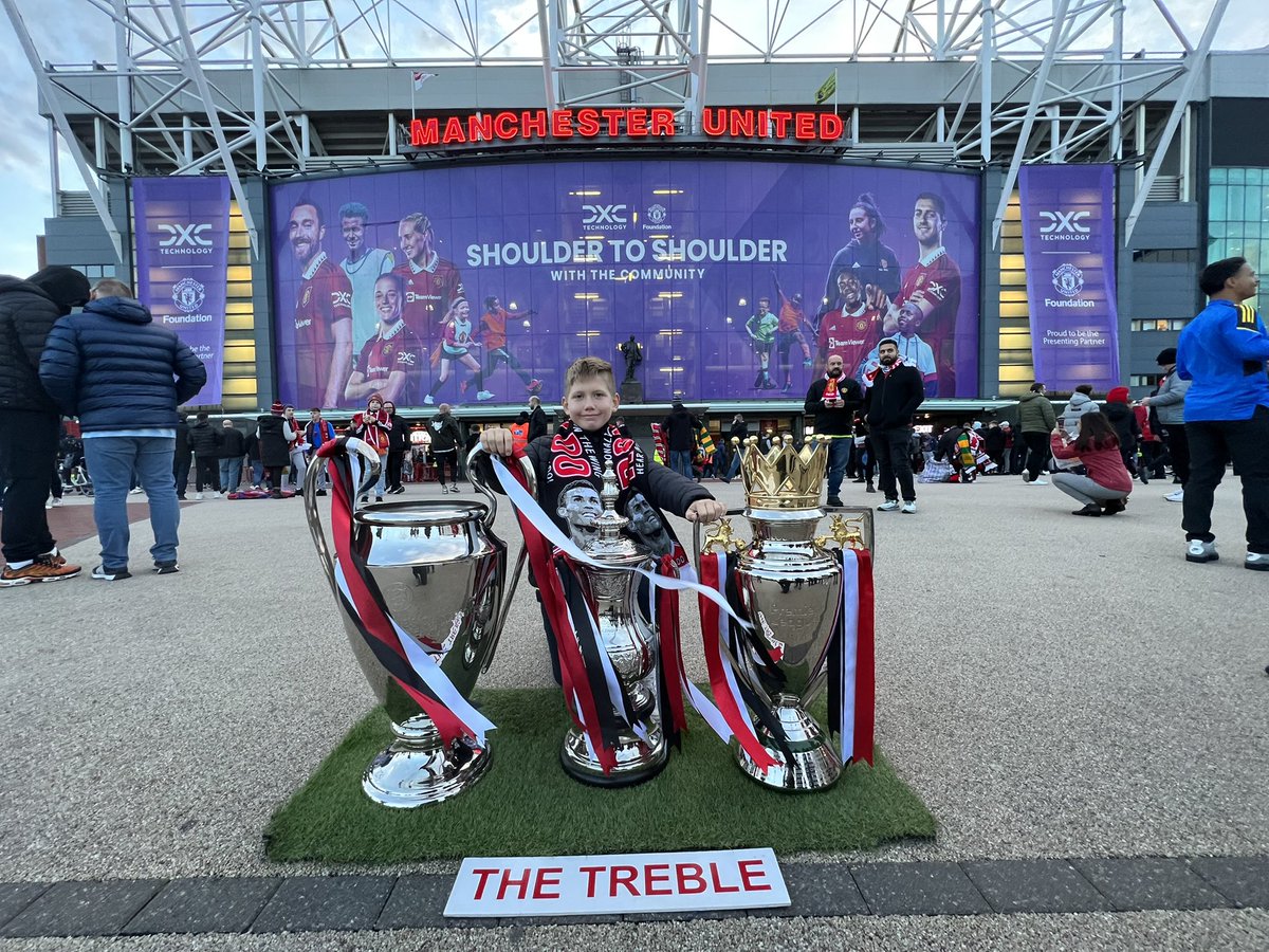 82aiden's tweet image. What a great game to take little man to for his first @ManUtd game 
He love every minute 🔴