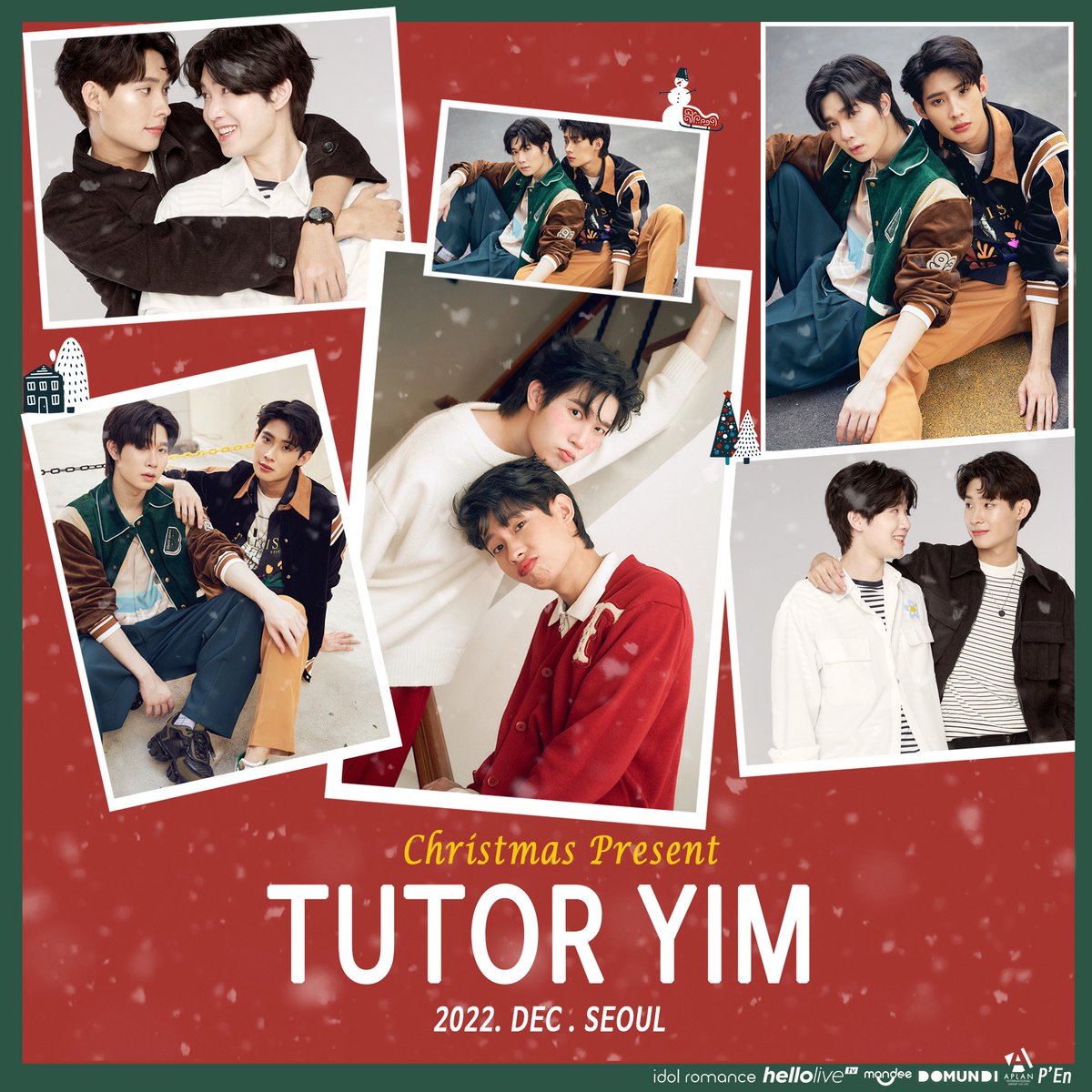 p_en_kr's tweet photo. 튜터임이 한국 팬들을 위해 크리스마스 파티를 준비합니다🎄🎁
우리 12월에 만나요~🥳
#TutorYim #Tutor #Yim #CutiePie #BL #fanmeeting #내한 #팬미팅
@DomundiTV 
@Aplanbkk
@idolromance_evt 
@hellolivetv https://t.co/iNU01uqe8L