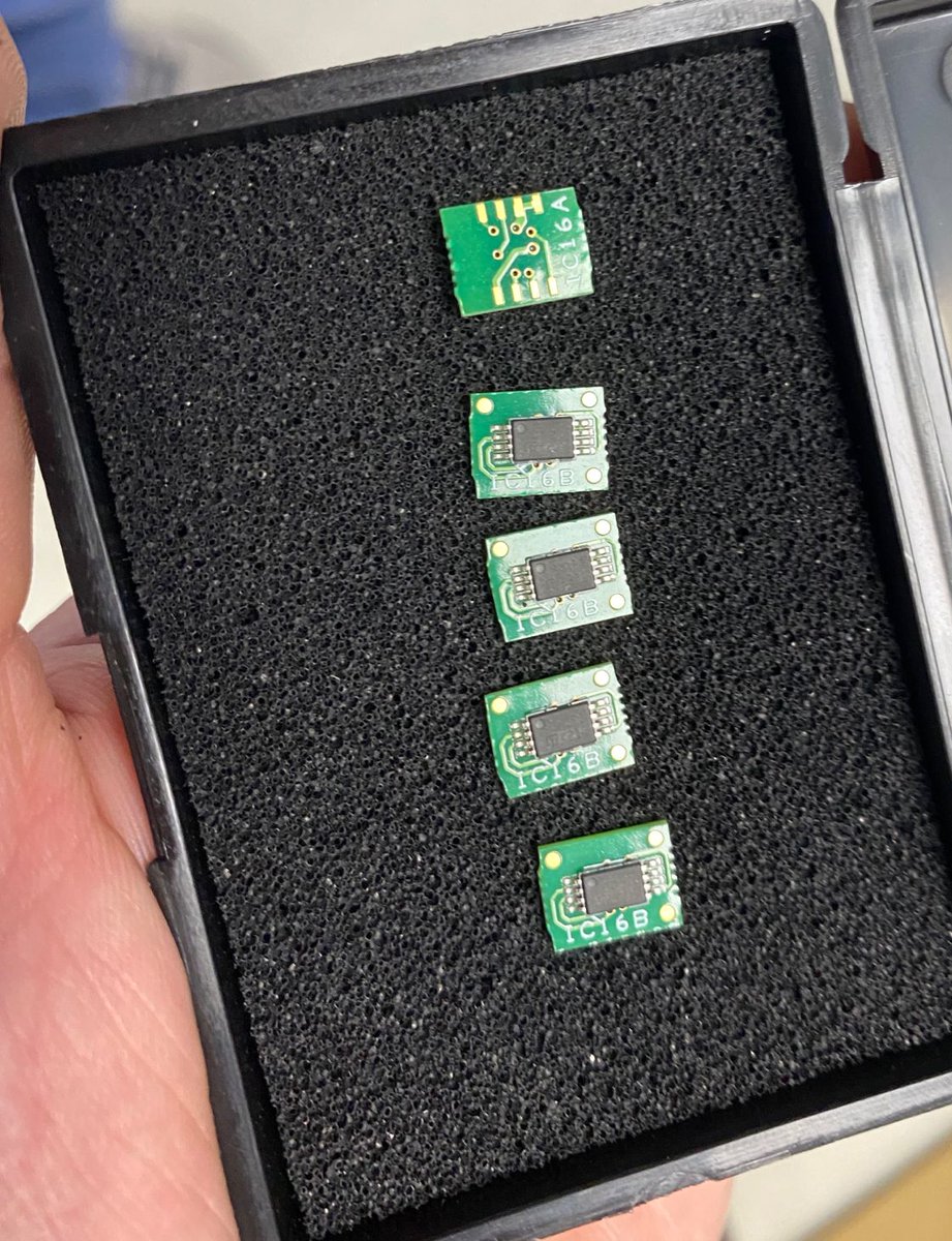 A couple of photos of footprint adaptor boards we have just run up for a client.

Designed, manufactured, and fitted all in-house, within a few days.

#electronics #pcbassembly  #pcbmanufacturer #electronics #PCB #PCBA #manufacturing #assembly #engineering #services #quality