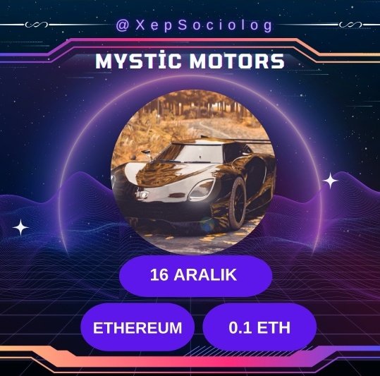 #MysticMotors, #Metaverse tabanlı en yeni #P2E yarış oyunudur ve aktif kullanıcıların #kripto para ödülleri kazanmasını sağlar.

#Nft #Web3 #Bitcoin #GameFi‌