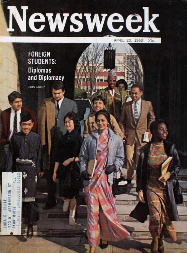 Gayatri Chakravorty Spivak on the cover of Newsweek April 22nd, 1963