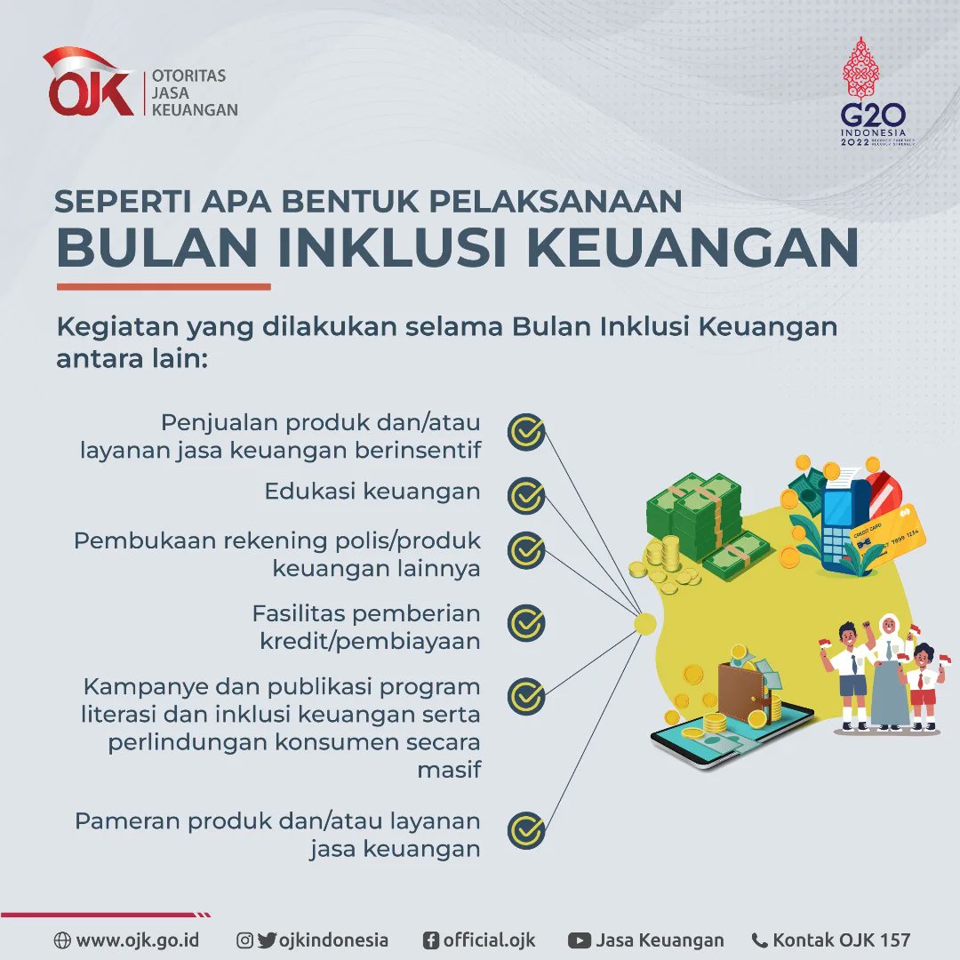 ojkindonesia's tweet photo. Mumpung lagi Bulan Inklusi Keuangan nih, kita cari tahu yuk tentang inklusi keuangan dan apa saja manfaatnya.

#OJKIndonesia #Keuangan #InklusiKeuanganUntukSemua #BulanInklusiKeuangan #BIK2022 #Proaktif #Kolaboratif #BertanggungJawab https://t.co/i5hk7VOwGV