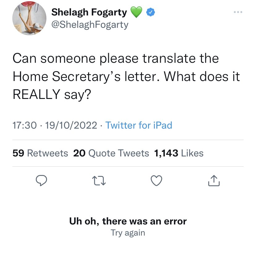 DjedraNat's tweet photo. @ShelaghFogarty Tbf, I think Twitter caught the essence. https://t.co/coDsavtoZP