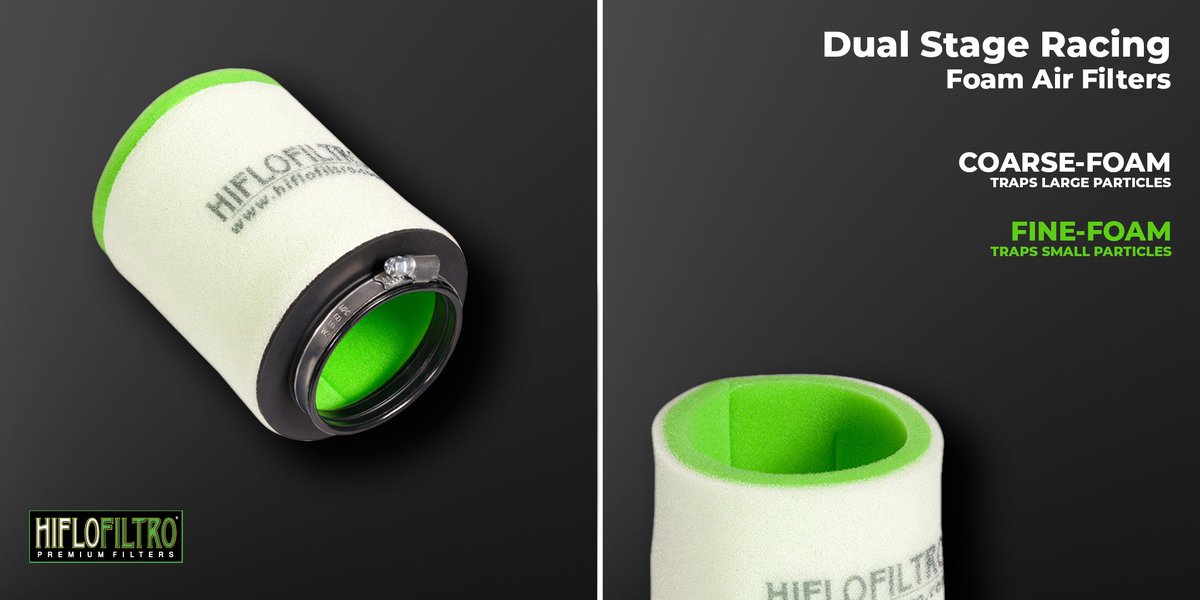 Hiflofiltro Dual Stage air filters. Providing maximum filtration and optimum airflow, our DS filters improve power!