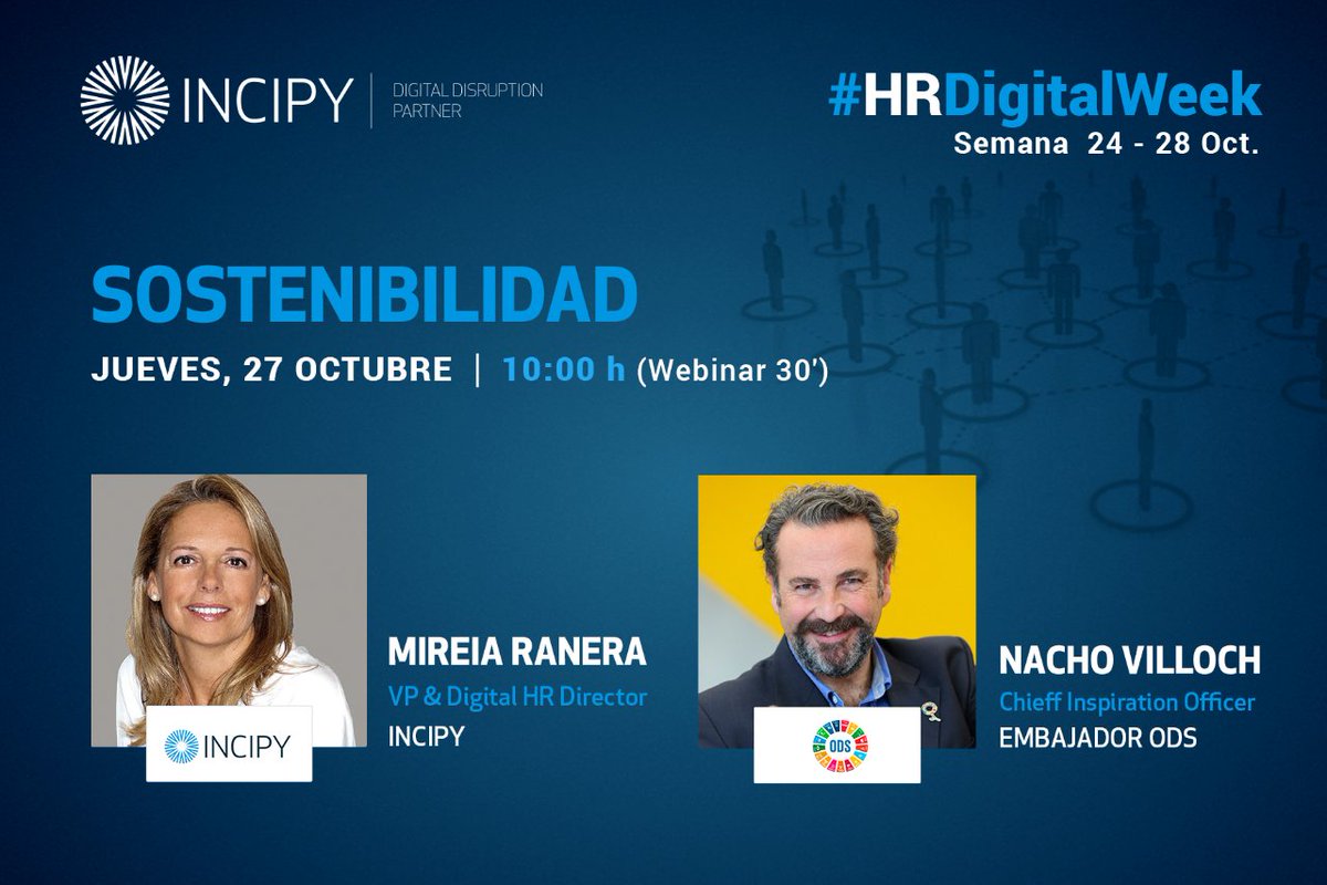 incipy's tweet photo. 🎙 El jueves 27 trataremos el tema de la sostenibilidad en la #transformaciondigital y el compromiso de las empresas con el medio ambiente de la mano de @Capitancook, Chief Inspiration Officer de EMBAJADOR ODS, en la 4ª webinar de la #HRDIGITALWeek ♻💻
https://t.co/aF24pmTxNZ https://t.co/VDVM6XXsOp