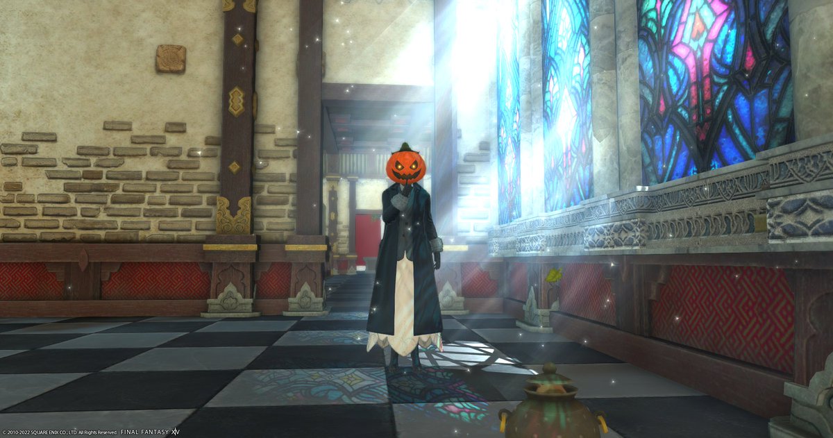 s_slivia's tweet photo. ハロウィンということで、フリーカンパニーにこっそり出没中 https://t.co/tlPtdyMAGt