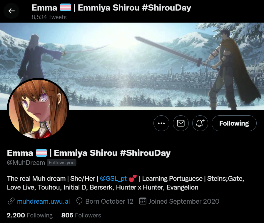 DivineLycoris's tweet photo. STOP FOLLOWING ME, FOLLOW MY MAIN AND MY BF INSTEAD, PLEASE IM BEGGING YOU, I WILL NOT BE POSTING LIKE ANYTHING AFTER SHIROU DAY ON THIS ACCOUNT https://t.co/tUywHdShnW