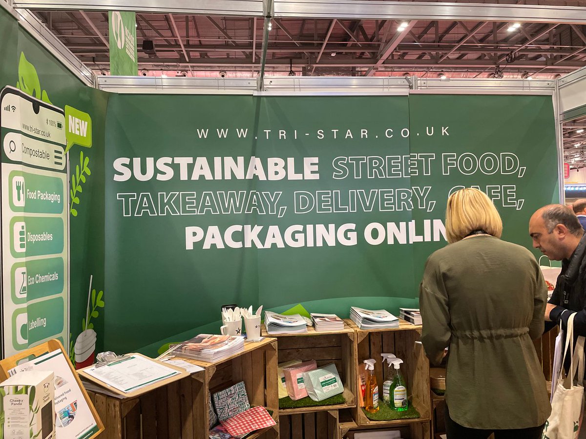 It’s the second day of the @StreetFoodExpo at <a href="/ExCeLLondon/">Excel London</a>

Come chat to us at stand F84 to get 20% off your first online order for sustainable packaging!