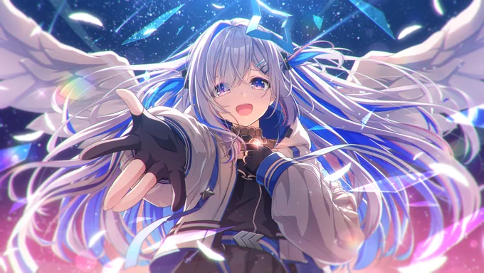 MVのイラスト制作をさせていただいた天音かなたさんのオリジナル曲特者生存ワンダラダー!!400万再生突破おめでとうございます!!!私にとっても思い出深い一曲なので嬉しい!!!#かなたーと 