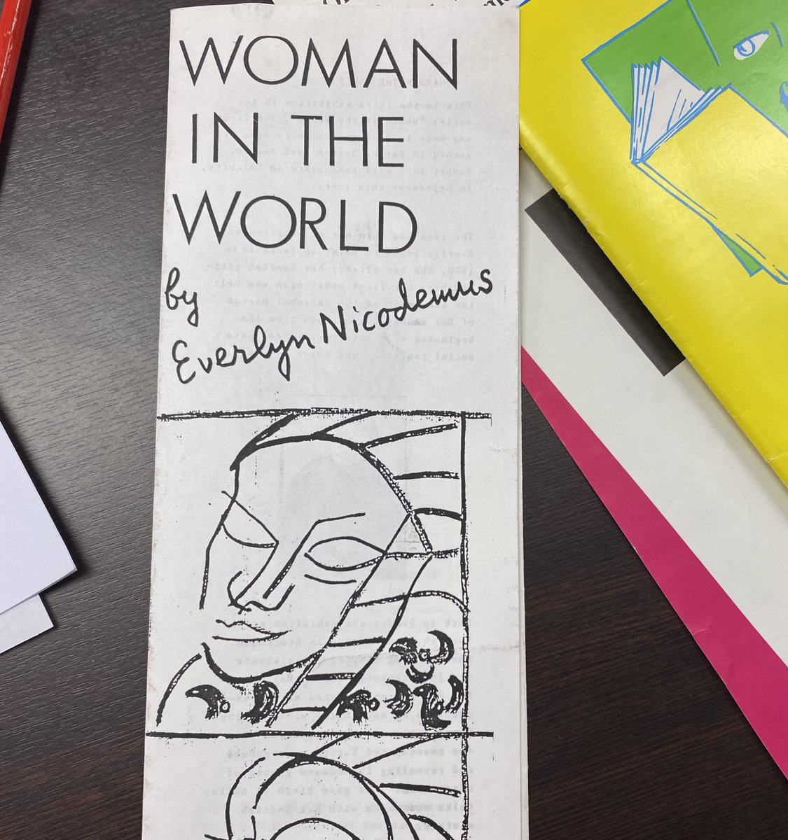 EnglishUCC's tweet photo. Our sending BA English second year Special Topics group has the chance to thumb through Attic Press archival material this morning. Particular favourite artifacts were the posters and zines https://t.co/fYu6Rdik8z