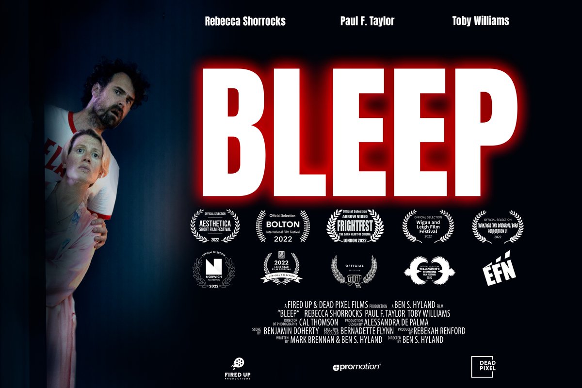 Ben_S_Hyland's tweet photo. Poster update for BLEEP.

It's been a wild ride so far. Can't quite believe we hit double digits so soon into the run.

Thanks to all the festivals that felt it worthy to share with their audiences. https://t.co/07ML1jk5kk