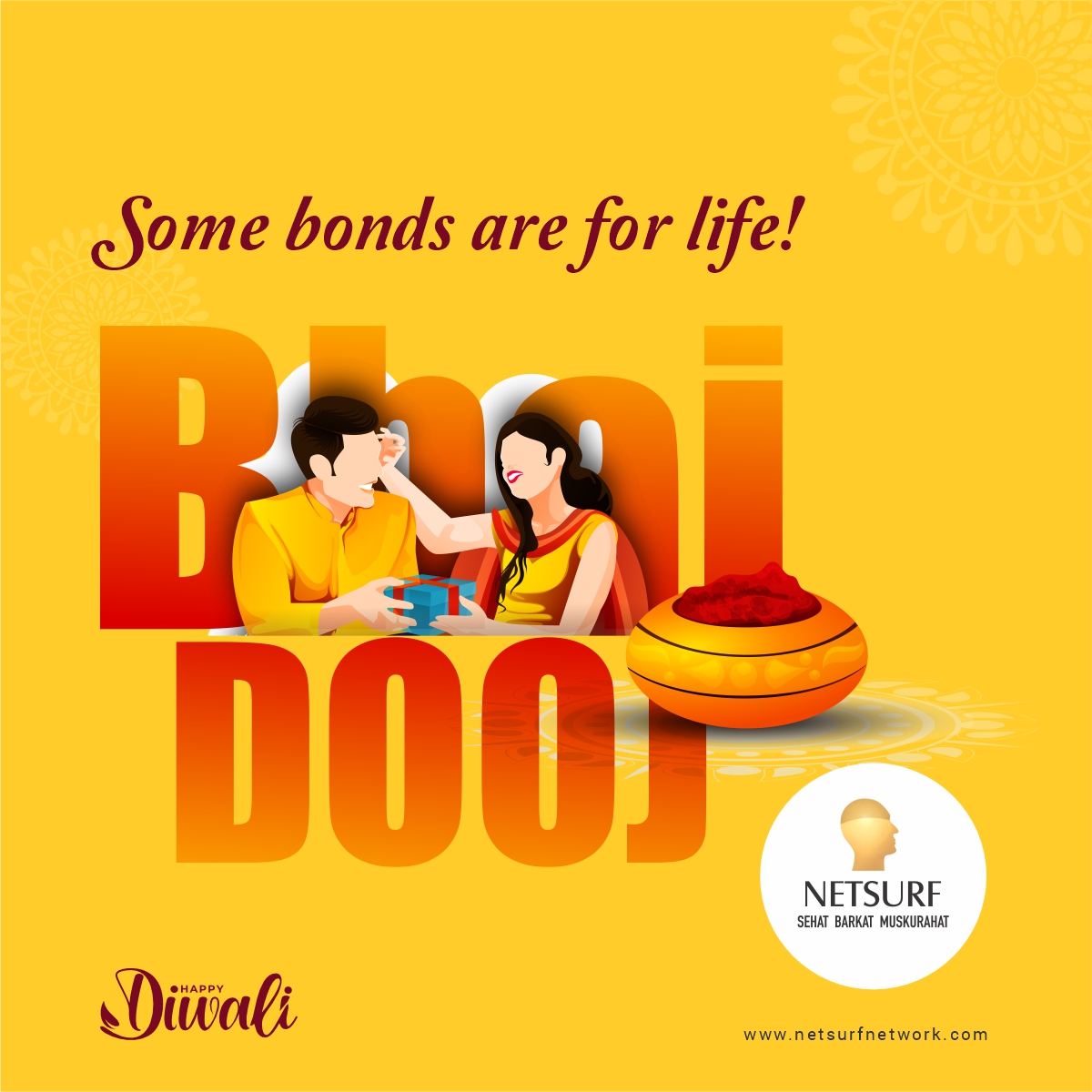 network_netsurf's tweet photo. These lifelong bonds help you grow and lead a healthy, happy and prosperous life. 
.
.
Cherish the sibling-bond in your life. 
.
.
Happy Bhai Dooj! 
.
.
#BhaiDooj #HappyBhaiDooj #NetsurfNetwork #Bondsforlife https://t.co/qthAUgyezl