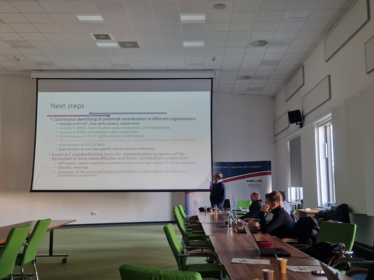 AssistIot's tweet image. #LearnaboutASSISTIoT: The second day of the ASSIST-IoT 5th GA plenary meeting started earlier today. Partners continue WP presentations and technical discussions in two different rooms.
#ASSISTIoT #IoT #NGIoT #research #meeting #plenary #innovation 
@NGIoT4eu @HorizonEU
