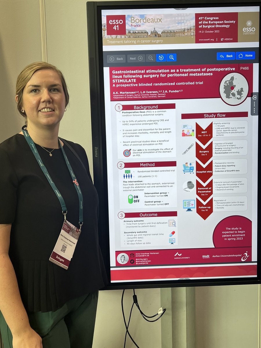 Rogini Balachandran (@ginibala) on Twitter photo Poster presentations at #ESSO41 <a href="/ESSOnews/">European Society of Surgical Oncology (ESSO)</a>. Come look at our posters on which psychological issues patients undergoing surgery for advanced CRC develop and a novel way to treat postoperative ileus @AuHsurgery Poster presentations at #ESSO41 <a href="/ESSOnews/">European Society of Surgical Oncology (ESSO)</a>. Come look at our posters on which psychological issues patients undergoing surgery for advanced CRC develop and a novel way to treat postoperative ileus @AuHsurgery