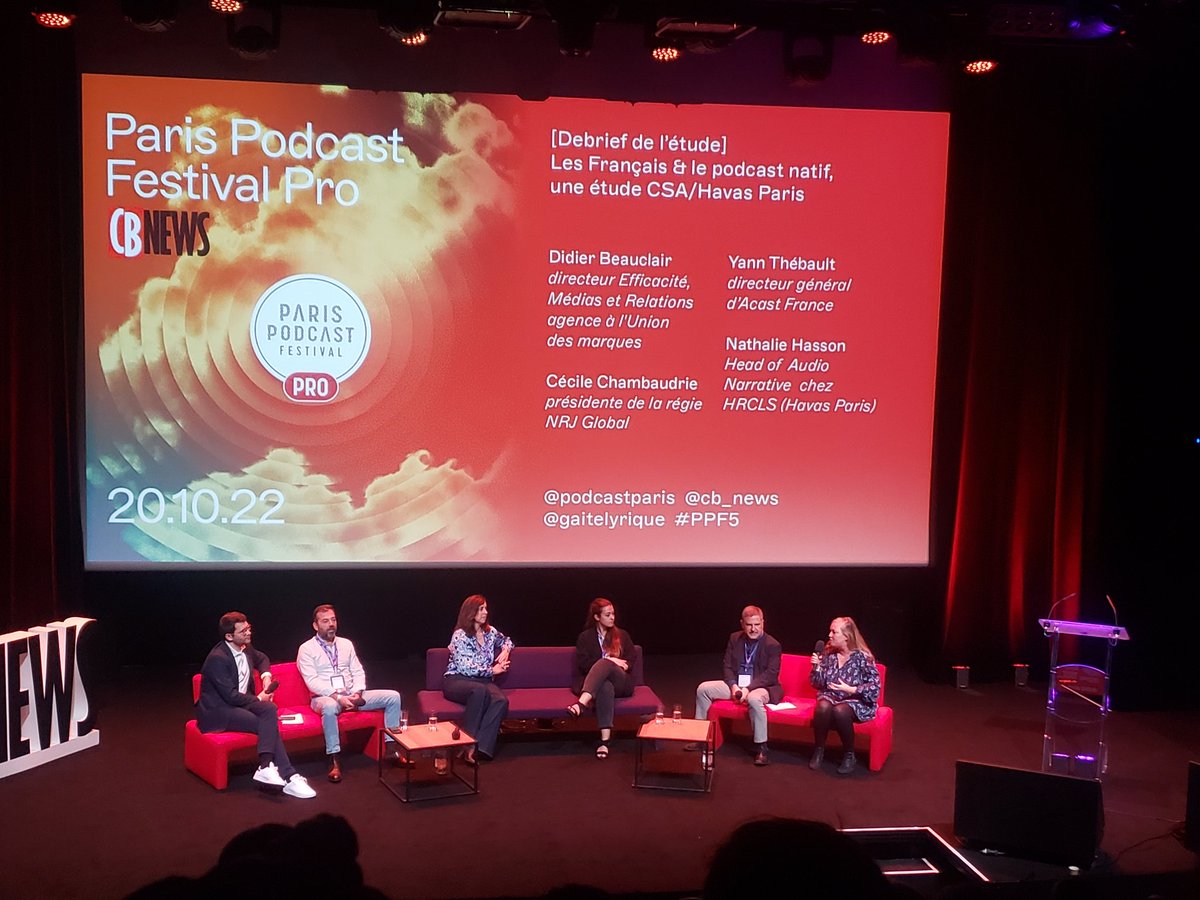 #PPF5 
"Le podcast ça reste de la niche, des publics ultra connectés, surdiplomés, ça ne représente pas du tout l'ensemble de la population"
"Il faut le dire, ça n'intéresse pas tout le monde mais ceux qui en écoutent le font de plus en plus".
<a href="/CB_News/">CB News</a> <a href="/PodcastParis/">Paris Podcast Festival</a>