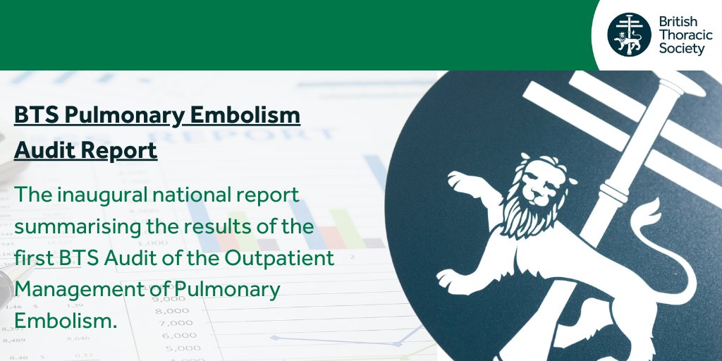 Today BTS publishes its Pulmonary Embolism Audit Report. The report is available on our website: bit.ly/PEAuditReport #respiratory #pulmonaryembolism