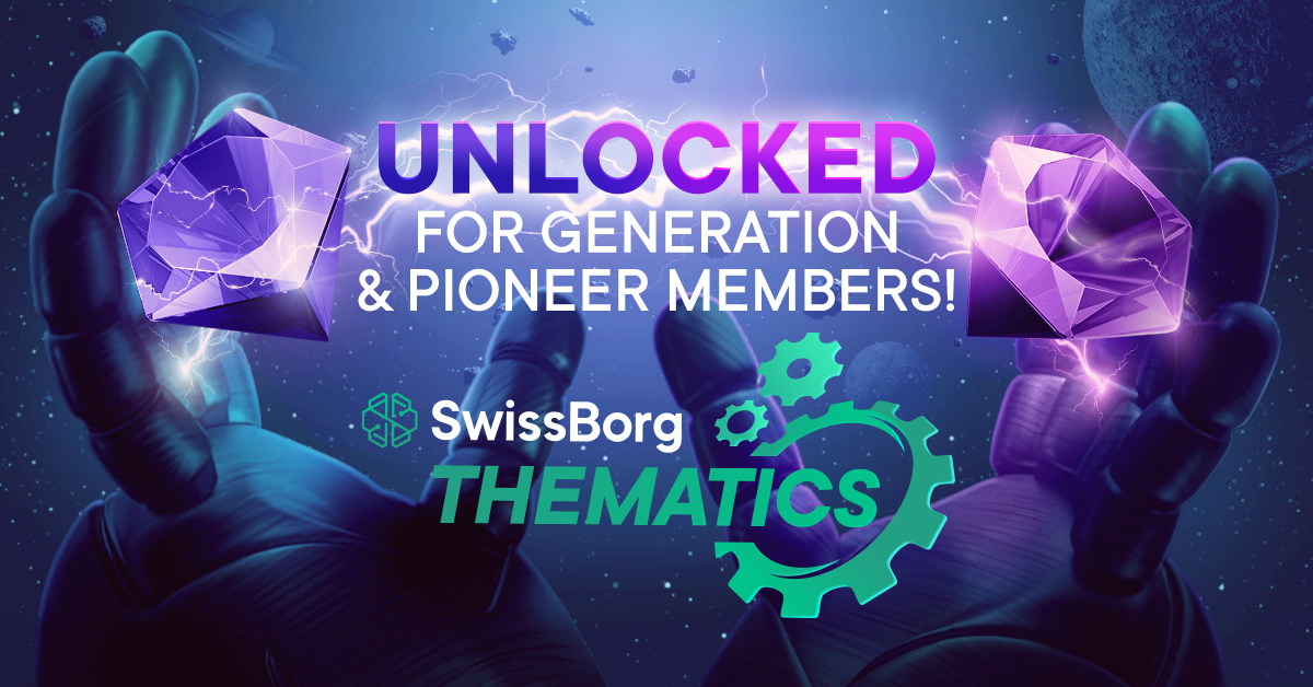swissborg's tweet photo. 💎We're opening the doors to the future of wealth management! 🔮
#SwissBorg #Thematics is the most advanced #crypto bundle investment tool in the market. 1st Thematic is dedicated to #Web3, giving our app users a chance to easily invest in the future of the internet. https://t.co/TQX5FVtsF9