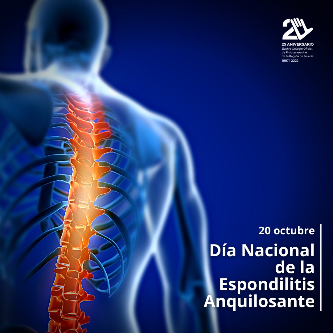 COFIRMoficial's tweet photo. 💡Hoy es el #DíaNacionaldelaEspondilitisAnquilosante, una 𝗲𝗻𝗳𝗲𝗿𝗺𝗲𝗱𝗮𝗱 𝗿𝗲𝘂𝗺𝗮́𝘁𝗶𝗰𝗮 𝗾𝘂𝗲 𝗮𝗳𝗲𝗰𝘁𝗮 𝗮 𝗹𝗮𝘀 𝗮𝗿𝘁𝗶𝗰𝘂𝗹𝗮𝗰𝗶𝗼𝗻𝗲𝘀 𝗱𝗲 𝗹𝗮 𝗰𝗼𝗹𝘂𝗺𝗻𝗮 𝘃𝗲𝗿𝘁𝗲𝗯𝗿𝗮𝗹 𝘆 𝘀𝗮𝗰𝗿𝗼𝗶𝗹𝗶́𝗮𝗰𝗮𝘀.
#COFIRM #FisioterapeutasMurcia https://t.co/oZi3562kY5