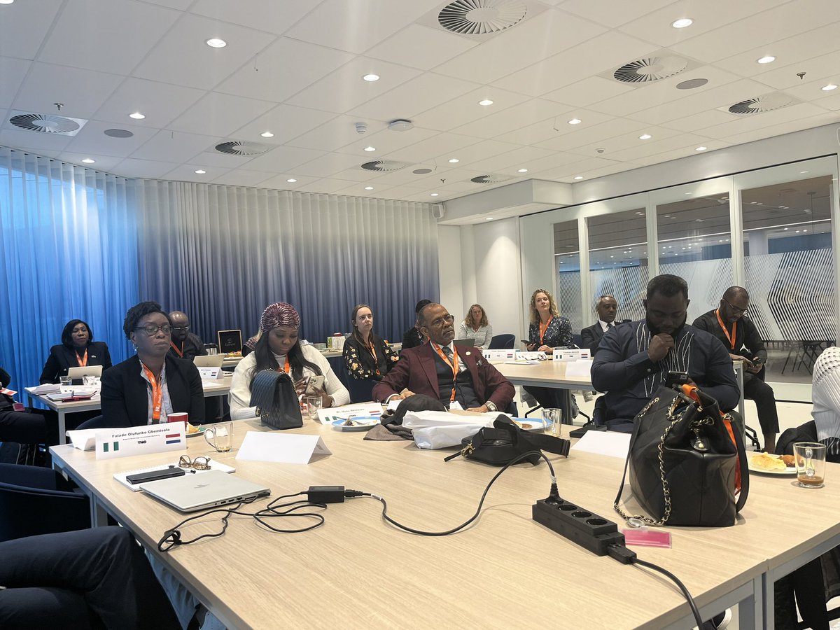 NLinNigeria's tweet photo. #Day3 of Healthcare Fact-finding mission to the Netherlands π³π± Happening now @TNO_Research presentation on #childhealth #inclusivework #healthinnovation #biomassvaloriztion #biodegradeble plastics #coolbricks @nationalroadmapcircularity #speed dating-session https://t.co/GJohIqhrTf