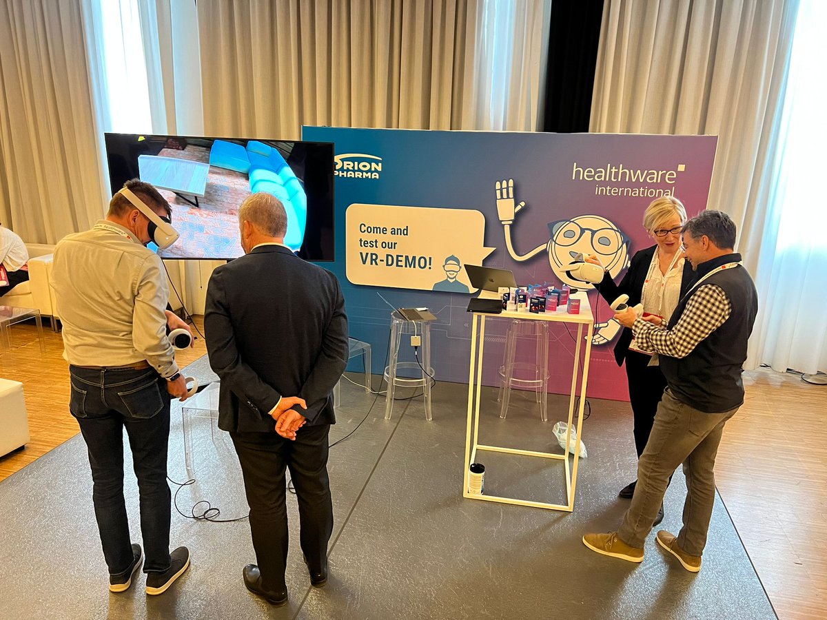 healthware_intl's tweet photo. Are you at @FrontiersHealth ? Come visit us to test our #VR experience in the Room Vittoria. You will find @p3tterik our Managing Director Nordics &amp; Baltics with Johanna Jussila, Account Director at #healthware

#healthwarians #builders #futurehealth https://t.co/muMBLhvrYn