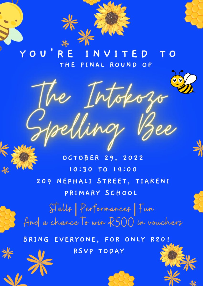 Intokozo_Edu's tweet photo. Enroute to the final round of the Intokozo Yemfundo Soweto Spelling Bee Competition!

We set out to combat illiteracy and spelling challenges in our township and we are ending this journey with an amazing group of schools and organizations who all believe in the power of words to https://t.co/v2mzV7GguS