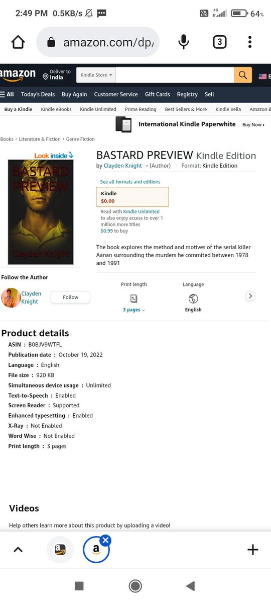 ClaydenKnight's tweet photo. https://t.co/T3gaGkhfdS - for USA link 
https://t.co/Y82u0wHkV9 - for United Kingdom

#LoveIsBlind #bastard #AmazonSeLiya #kindleunlimitedbooks #WritingCommmunity #reader #AuthorsOfTwitter https://t.co/9henhWqyiC