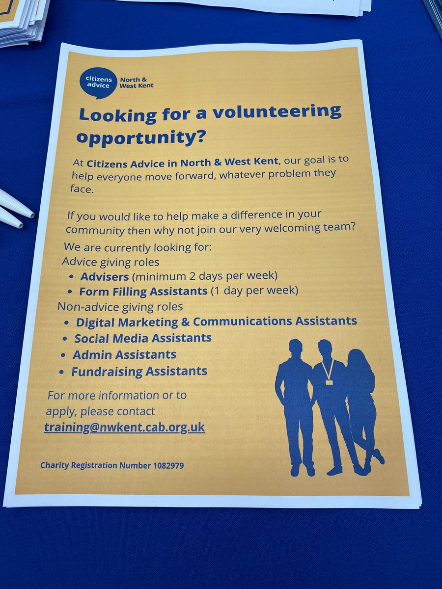 CANWK1's tweet photo. We’re looking forward to meeting lots of potential volunteers at @StagSevenoaks today… come down to the #Sevenoaks #Volunteering Fair 11am-2pm to have a chat about the range of interesting roles we have available #community https://t.co/TRdzevKDvW