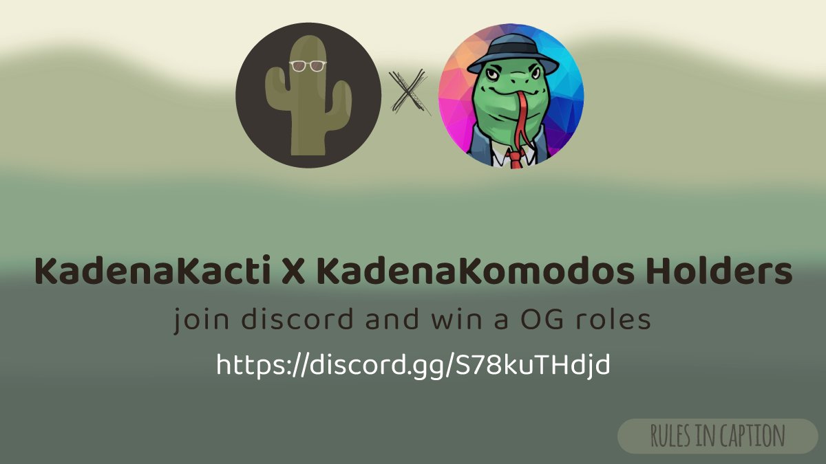 Kacti continue to rolls out collaboration with #Kadena projects.

As long you hold 1 <a href="/KadenaKomodos/">Kadena Komodos</a> NFT,  you're eligible.
Check #announcement channel for more details!

Random interaction wins whitelist &amp; bonus xp 🌵

$KDA #KDA #NFTs #P2EGame