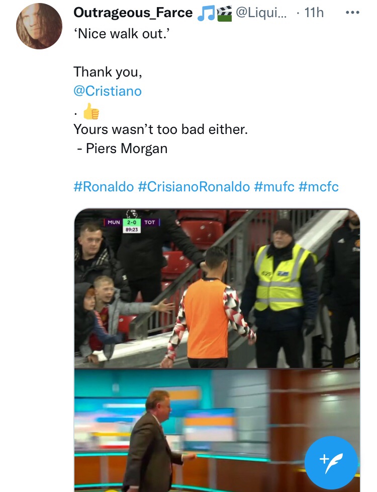 LiquidLifeTV's tweet photo. @Fasn_Designs @piersmorgan @Cristiano https://t.co/MdEt92gtMj