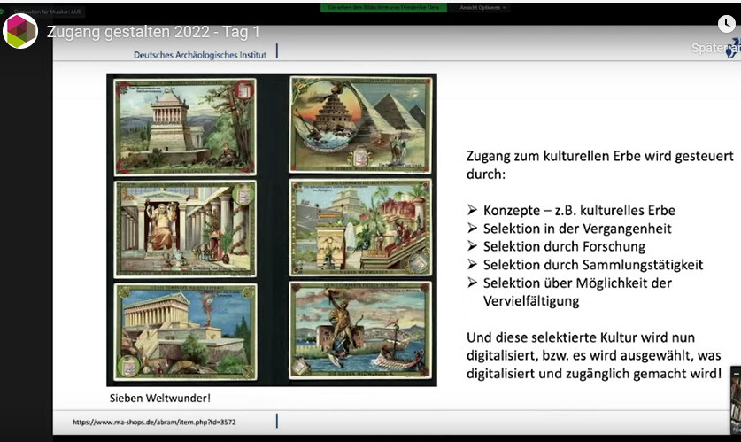 BeataMache's tweet photo. Friederike Fless: Thesauri sind auch Formen der Auswahl und Kanonisierung @dai_weltweit #ZugangGestalten22 https://t.co/0sX5nCn164