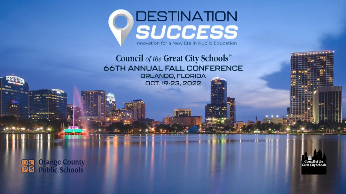 Ready for @GreatCitySchls Annual Fall Conference - Day 2 in Orlando. #cgcs22