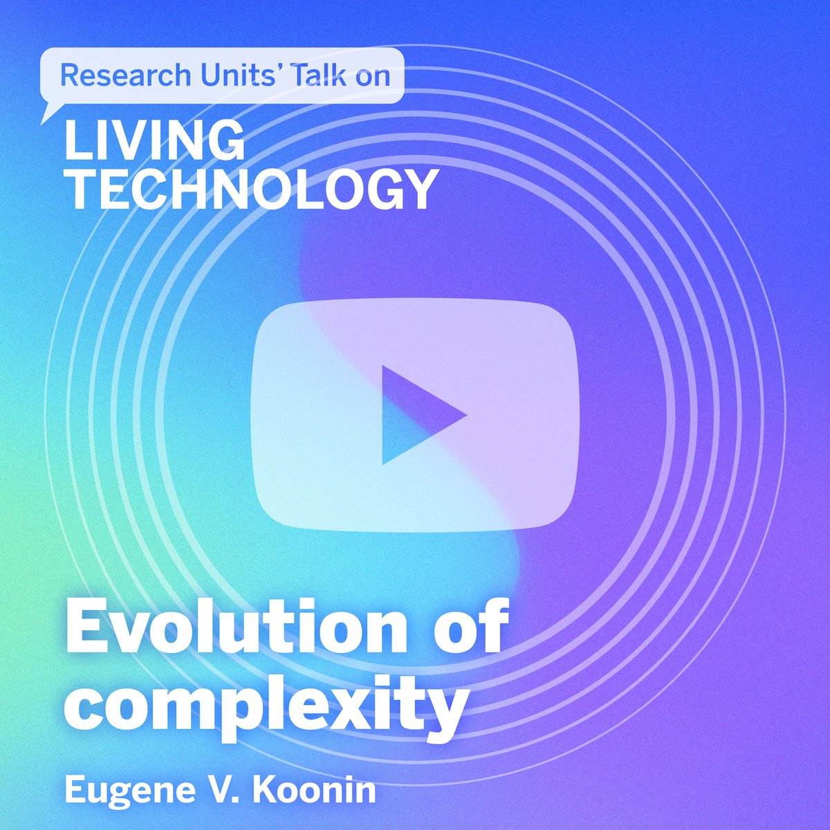 ECLT_Venice's tweet image. 🧬🎞️Did you miss the the seminar “Evolution of complexity” hosted by professor Eugene V. Koonin? No problems! Now, you can watch it on our YouTube channel and explore the world of #LivingTechnology.

Click here to watch it👉bit.ly/3ScRYlr