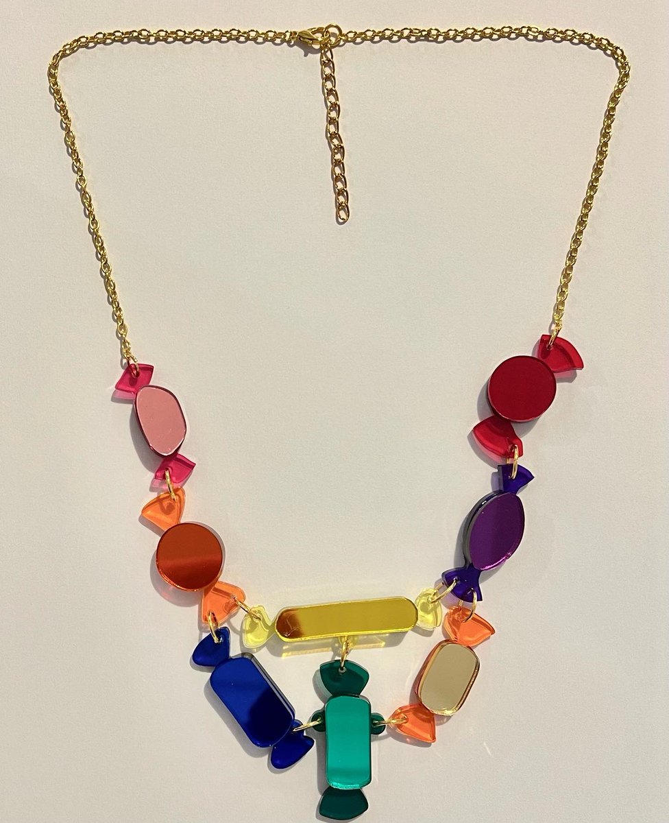 HomemadeWales's tweet photo. Sweetie, darling, sweetie! 

How much do we love these handmade sweetie statement necklace. All the fun of the fair.
In store now, 9 High St, Barry

#statementnecklace #statementjewellery #qualitystreet #makers #highstbarry #barry #barryisland #visitthevale #shoplocal #Christmas https://t.co/sRzPYYjypx