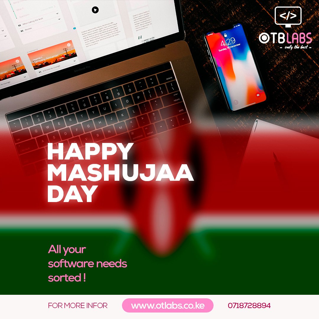 otblabs_ke's tweet photo. Wewe ni shujaa wetu! We celebrate you today!
Happy #MashujaaDay2022 from #Otblabs! All your software needs sorted! Visit https://t.co/HUp7KUj1Wp for more info. 

Matiang’i kalonzo Winnie Odinga Kitui malonza kajiado mashujaa day Bungoma Senator General Miguna miguna Kawira https://t.co/qQayuHH0sz